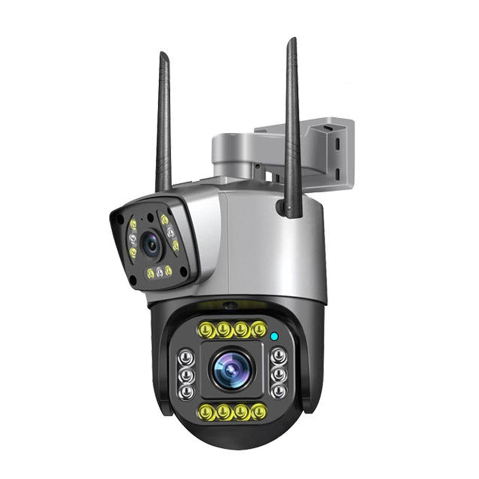 Dual Lens Smart WiFi CCTV Camera: Panoramic Outdoor Security System