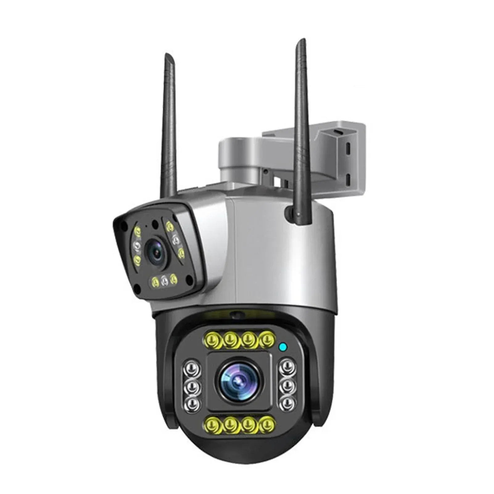 Dual Lens Smart WiFi CCTV Camera: Panoramic Outdoor Security System