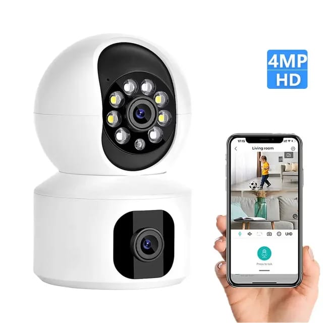 360Β° Dual Lens Smart WiFi CCTV Camera: Panoramic Indoor Home Security