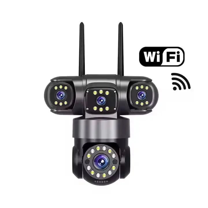 Three Lens Smart WiFi CCTV Camera: Panoramic Outdoor Security System
