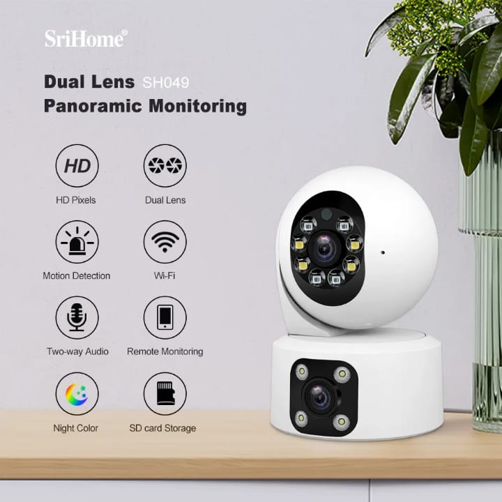 Dual Lens Smart WiFi CCTV Camera 360°: Panoramic Indoor Home Security