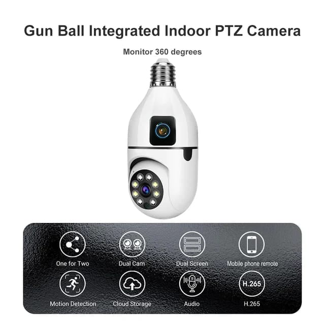 Dual Lens Smart WiFi CCTV Camera: Advanced Wireless Home Security System