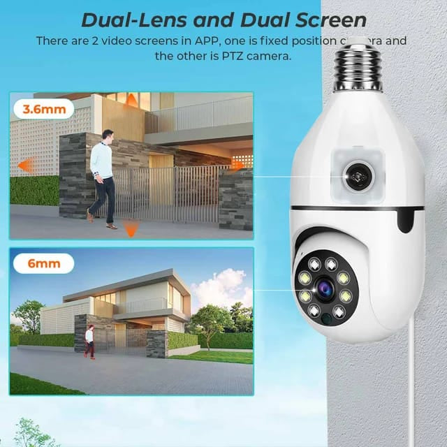 Dual Lens CCTV - Wifi Camera - Wifi Smart Camera - CCTV Camera Wifi - Home Security Camera - Smart Camera Wifi - CCTV Wifi - Security Camera For Home Wifi - Camera CCTV - Security Camera - Security Camera For Home