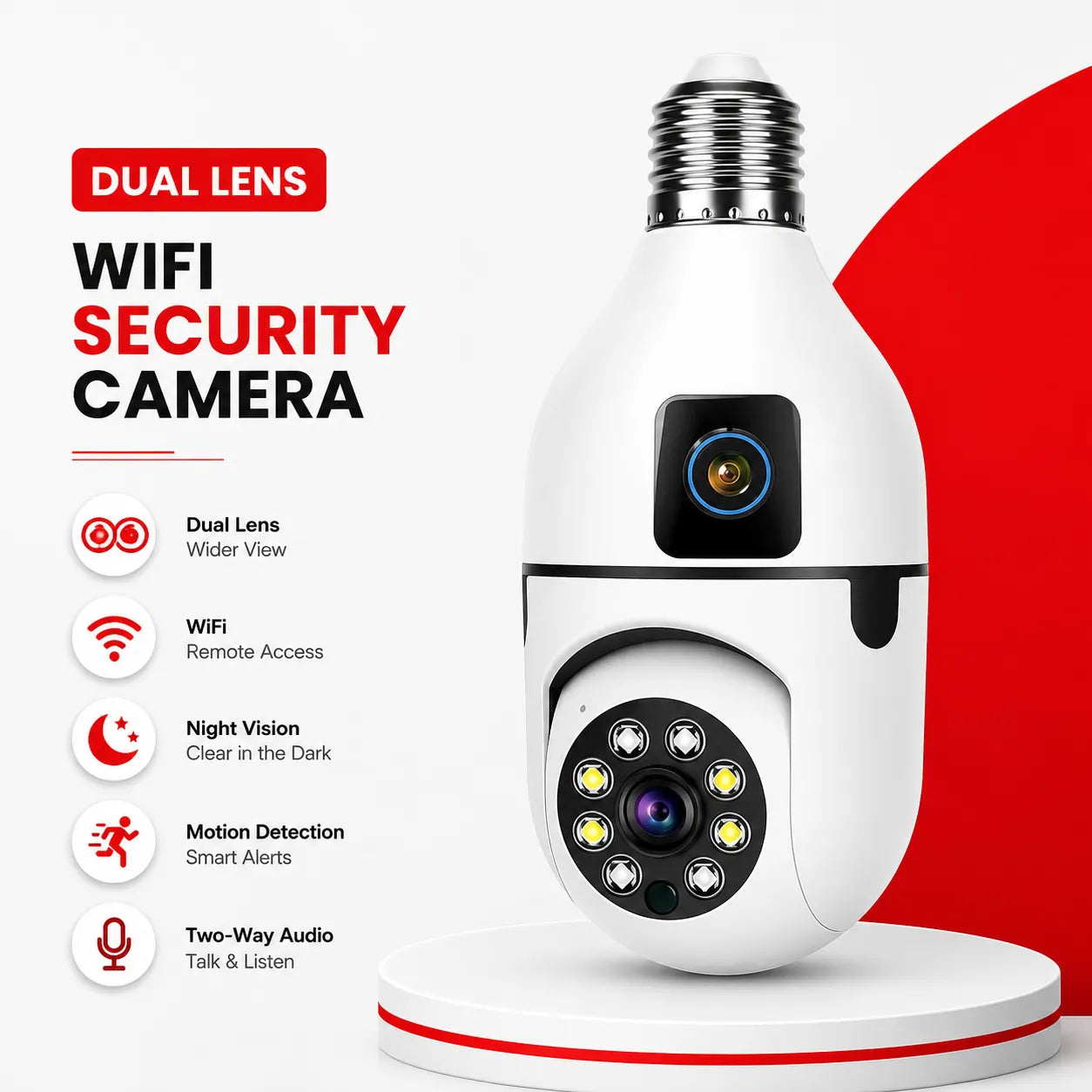 Dual Lens Smart WiFi CCTV Camera: Advanced Wireless Home Security System