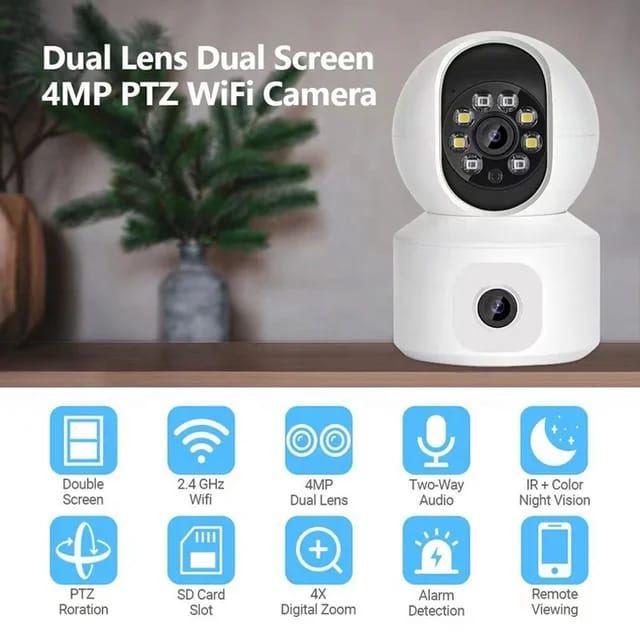 Dual Lens CCTV - CCTV Camera - Wifi Camera - Wifi Smart Camera - CCTV Camera Wifi - Home Security Camera - Smart Camera Wifi - CCTV Wifi - Security Camera For Home Wifi - Camera CCTV - Security Camera - Security Camera For Home - 360 Indoor Camera