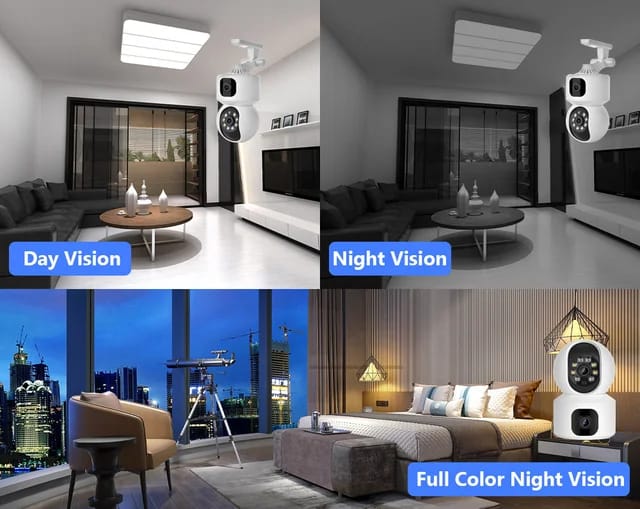 Dual Lens CCTV - CCTV Camera - Wifi Camera - Wifi Smart Camera - CCTV Camera Wifi - Home Security Camera - Smart Camera Wifi - CCTV Wifi - Security Camera For Home Wifi - Camera CCTV - Security Camera - Security Camera For Home - 360 Indoor Camera